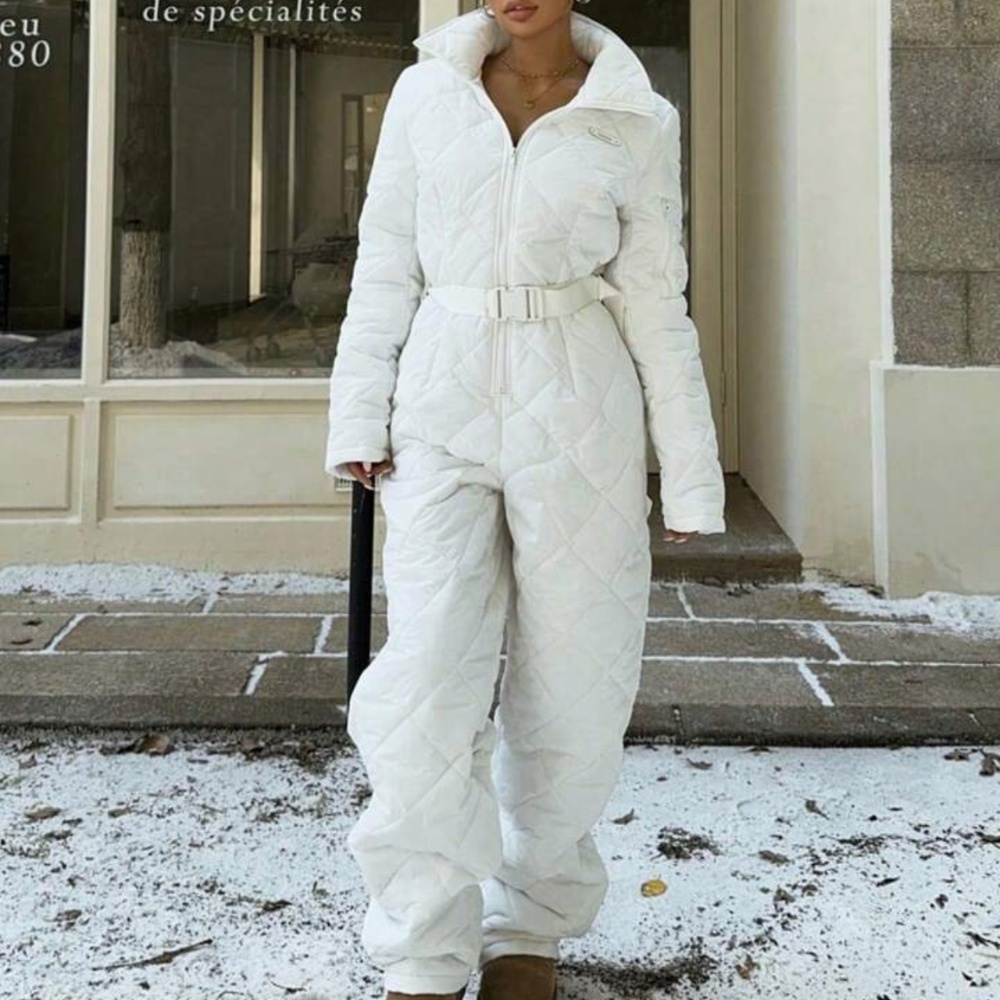 SHEIN Muchic Women Casual Warm Zip Front Loose Jumpsuit NWOT